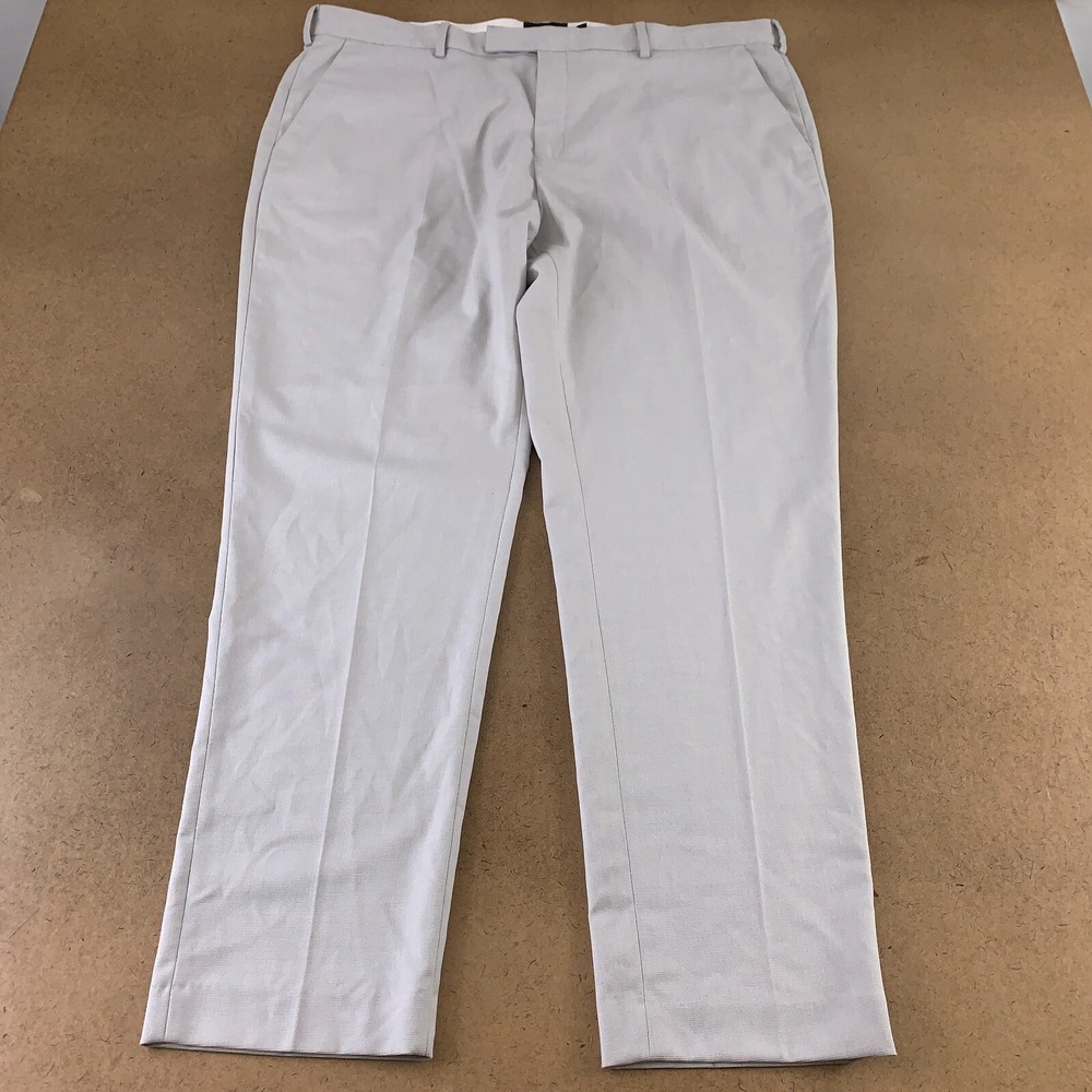 ASOS DESIGN Men's Size 44 X 32 Slim Fit Gray Flat Front Skinny Suit Pants New